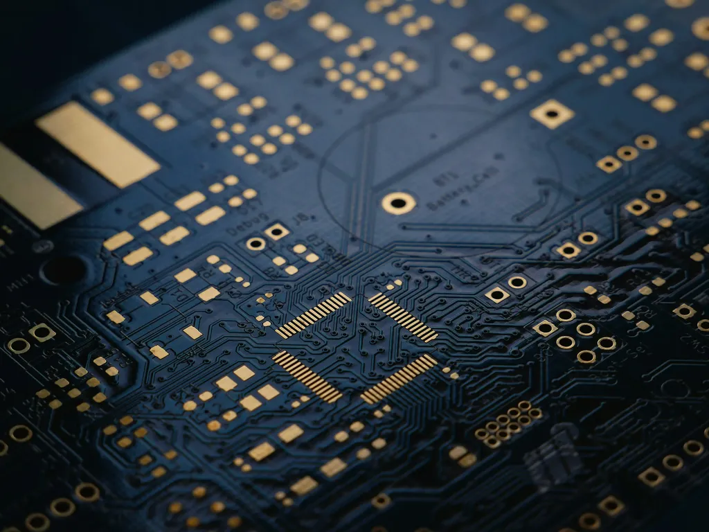 Close-up detail of electronic circuitry and components, used as visual context for electronics supply.